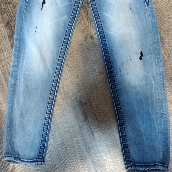 ROCK REVIVAL Moon Ankle Skinny Stretch Distressed Jeans Womens Size 24 Pre-owned - Picture 5 of 17